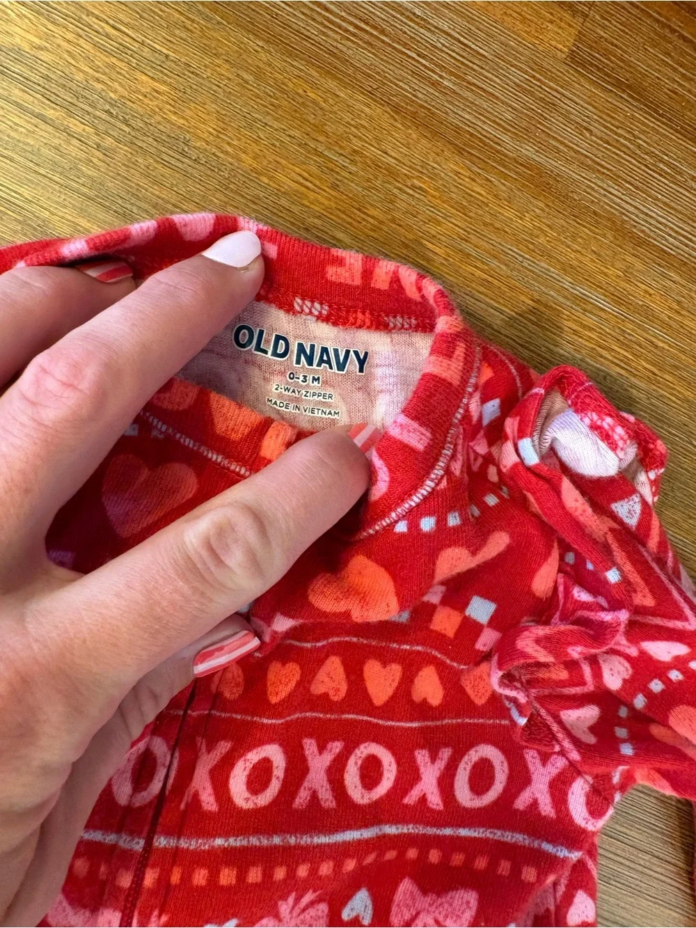 Old Navy 0-3 mo 2 way zip pajamas
